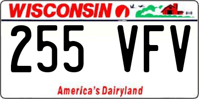WI license plate 255VFV