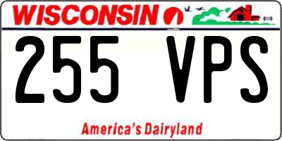 WI license plate 255VPS