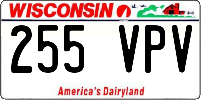 WI license plate 255VPV