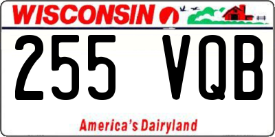 WI license plate 255VQB
