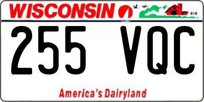 WI license plate 255VQC