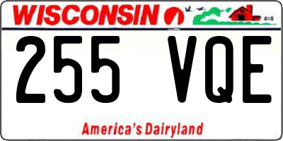 WI license plate 255VQE