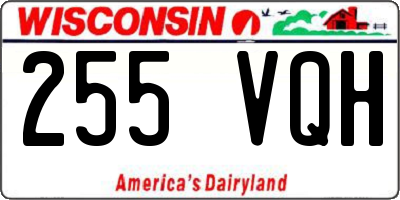 WI license plate 255VQH