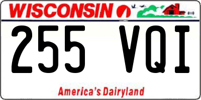 WI license plate 255VQI