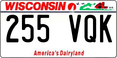 WI license plate 255VQK