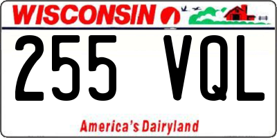WI license plate 255VQL