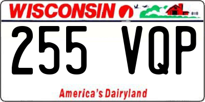 WI license plate 255VQP