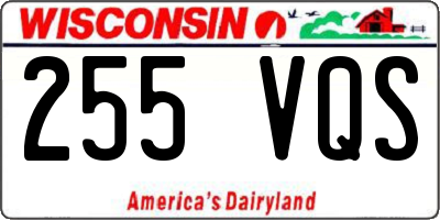 WI license plate 255VQS