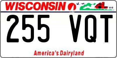 WI license plate 255VQT