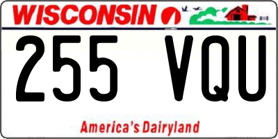 WI license plate 255VQU