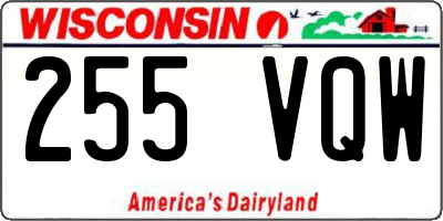 WI license plate 255VQW
