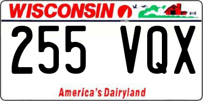WI license plate 255VQX