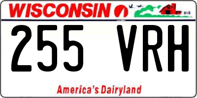 WI license plate 255VRH