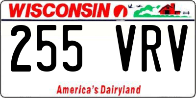 WI license plate 255VRV