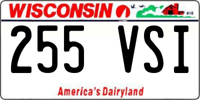 WI license plate 255VSI