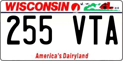 WI license plate 255VTA