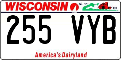 WI license plate 255VYB