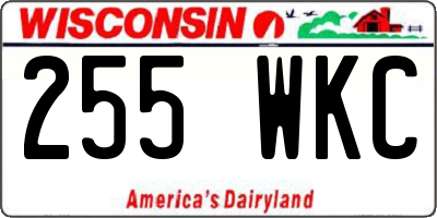 WI license plate 255WKC