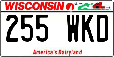 WI license plate 255WKD