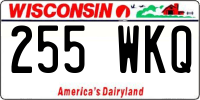 WI license plate 255WKQ