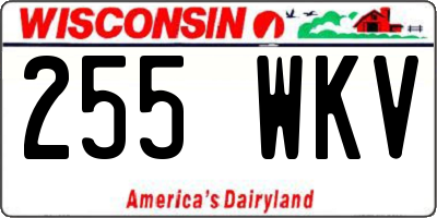 WI license plate 255WKV