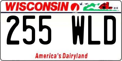 WI license plate 255WLD