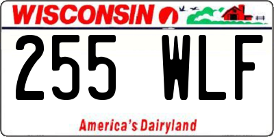 WI license plate 255WLF