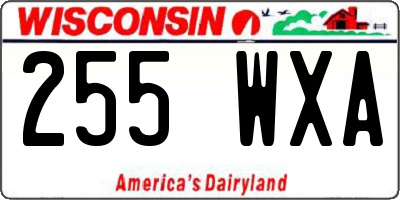 WI license plate 255WXA
