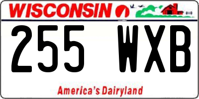 WI license plate 255WXB