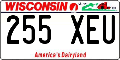 WI license plate 255XEU