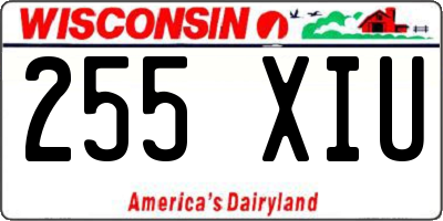 WI license plate 255XIU