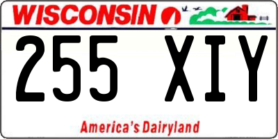 WI license plate 255XIY