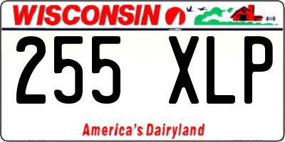 WI license plate 255XLP
