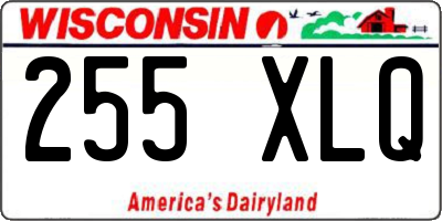 WI license plate 255XLQ