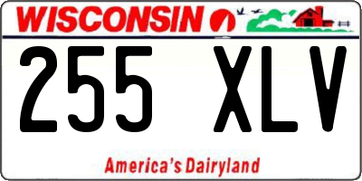 WI license plate 255XLV