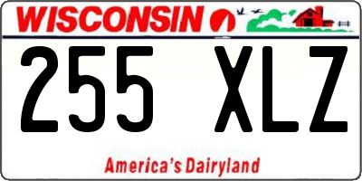 WI license plate 255XLZ