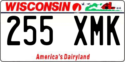 WI license plate 255XMK
