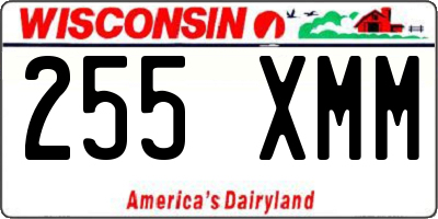 WI license plate 255XMM