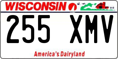 WI license plate 255XMV