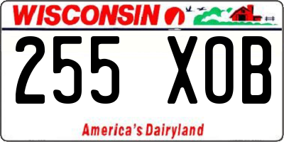 WI license plate 255XOB