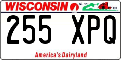 WI license plate 255XPQ