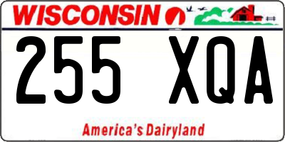WI license plate 255XQA