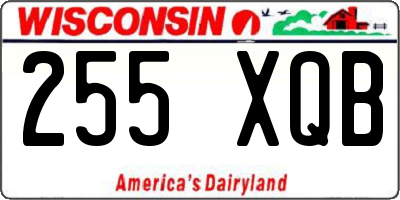 WI license plate 255XQB
