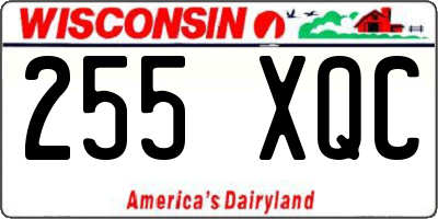 WI license plate 255XQC