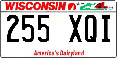 WI license plate 255XQI