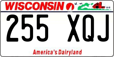 WI license plate 255XQJ