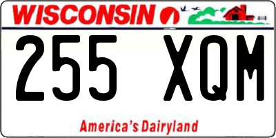 WI license plate 255XQM
