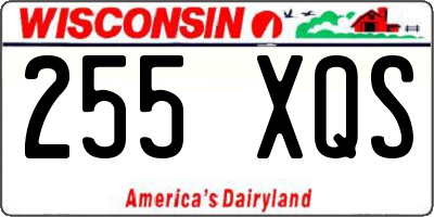 WI license plate 255XQS