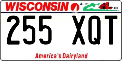 WI license plate 255XQT