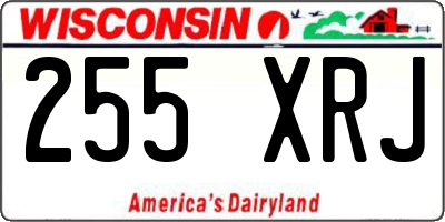 WI license plate 255XRJ